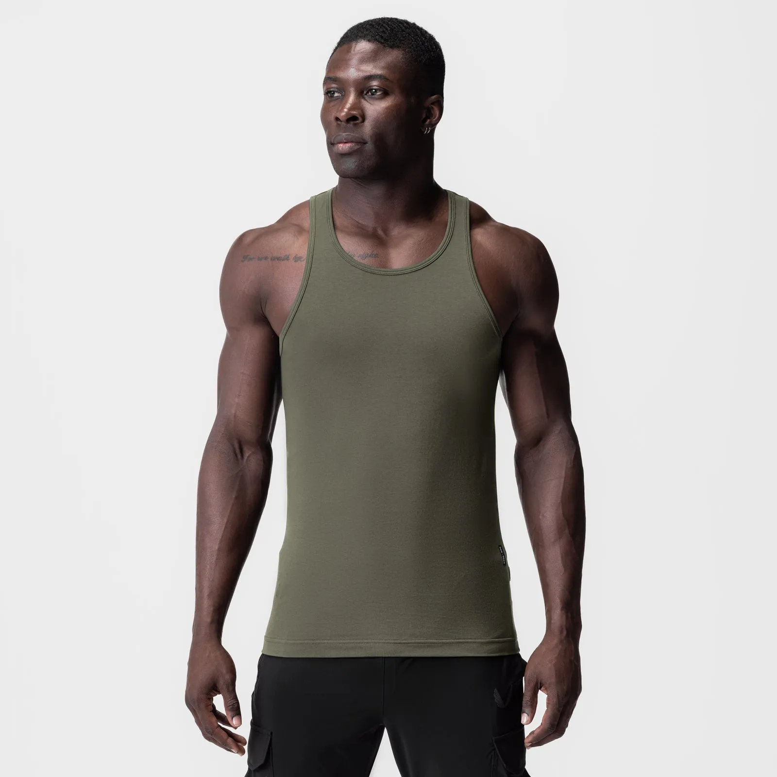 0924. Supima® Essential Slim Tank - Olive