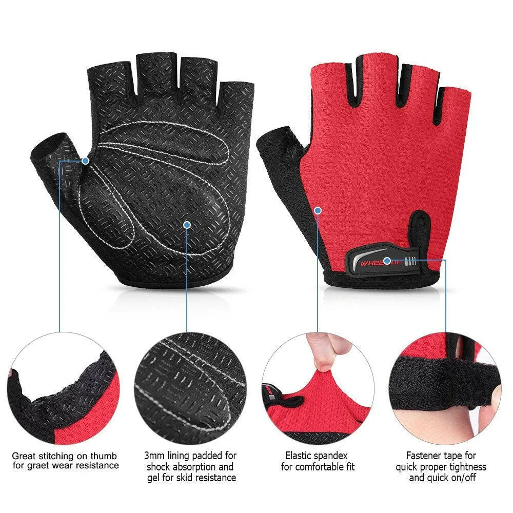 1 Pair Half Finger Anti-skid Bike Gloves