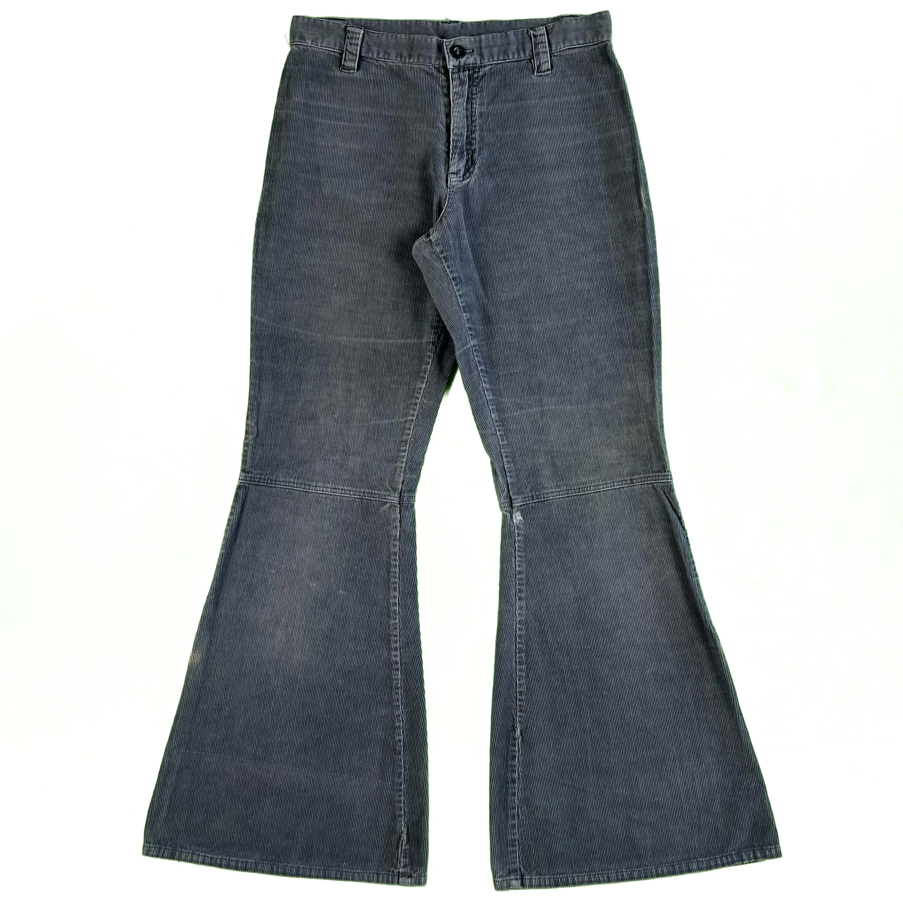 90s Faded Blue Corduroy Bell Bottoms- 31x31