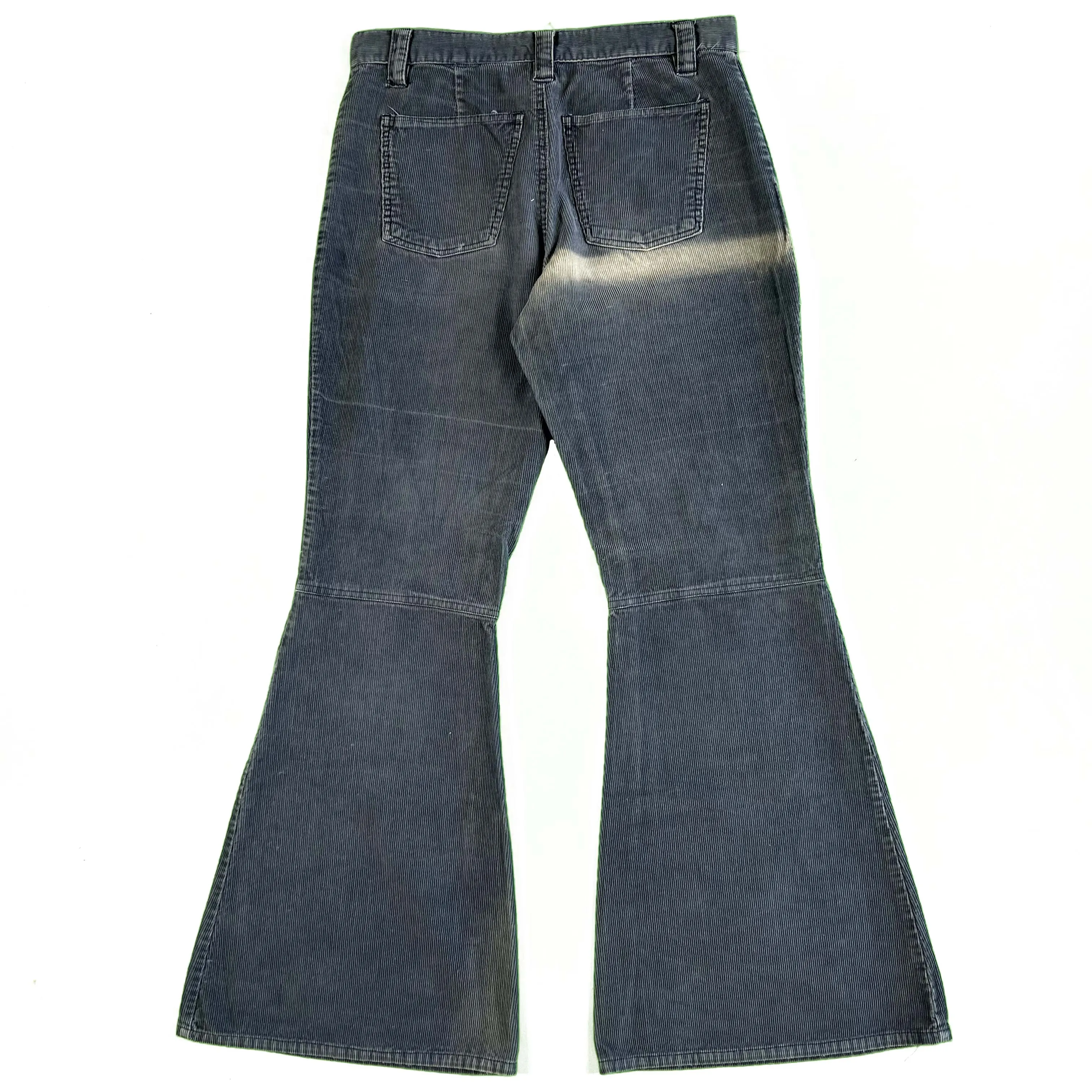 90s Faded Blue Corduroy Bell Bottoms- 31x31