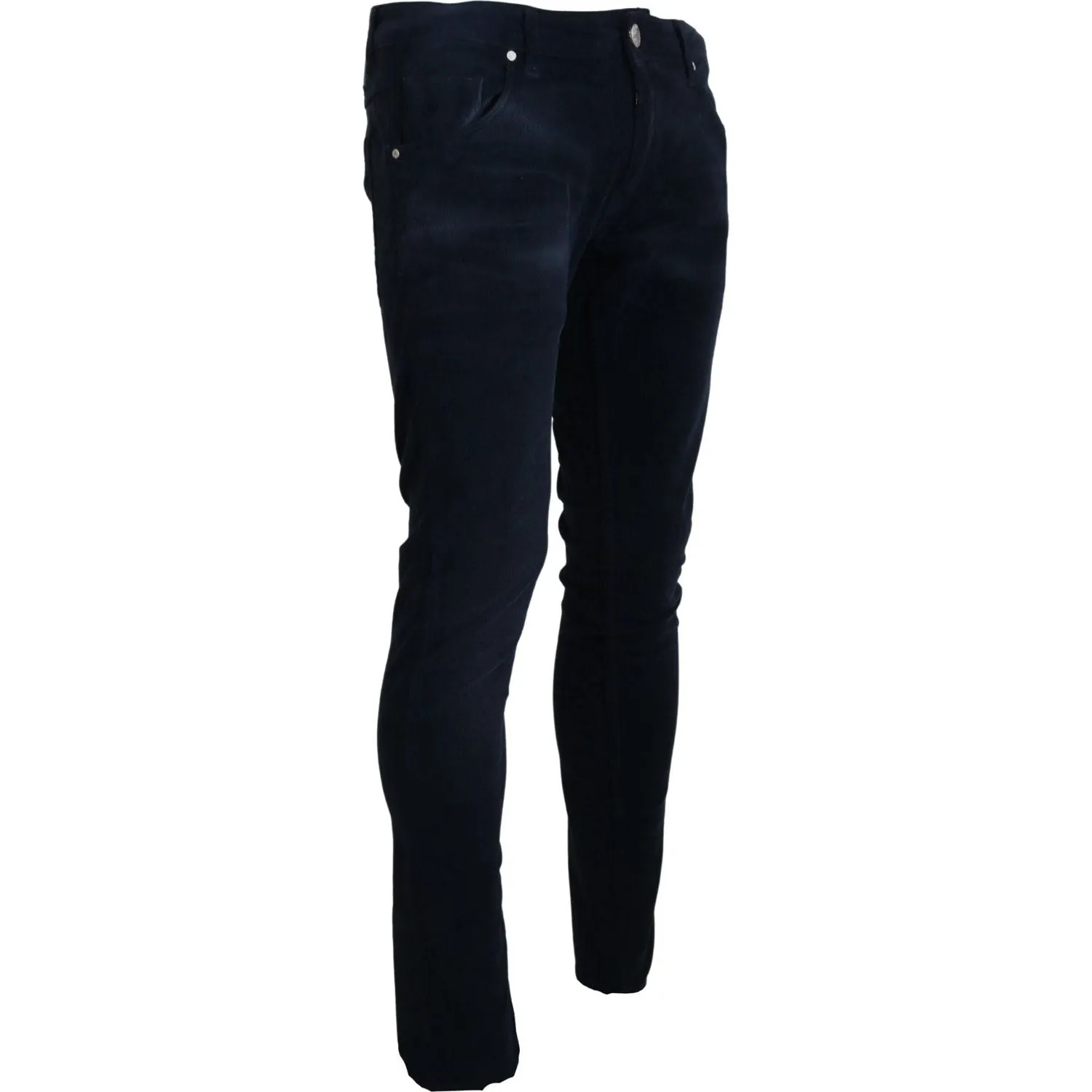 Acht Chic Blue Straight Fit Corduroy Jeans