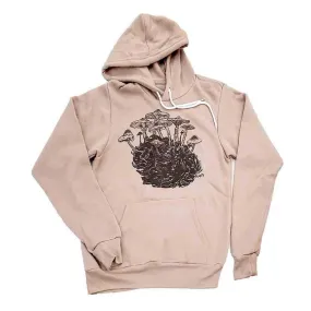 Adult Hoodie - Mushroom Pine Cone Light Brown Long Sleeves (XS - 2X) by Slow Loris