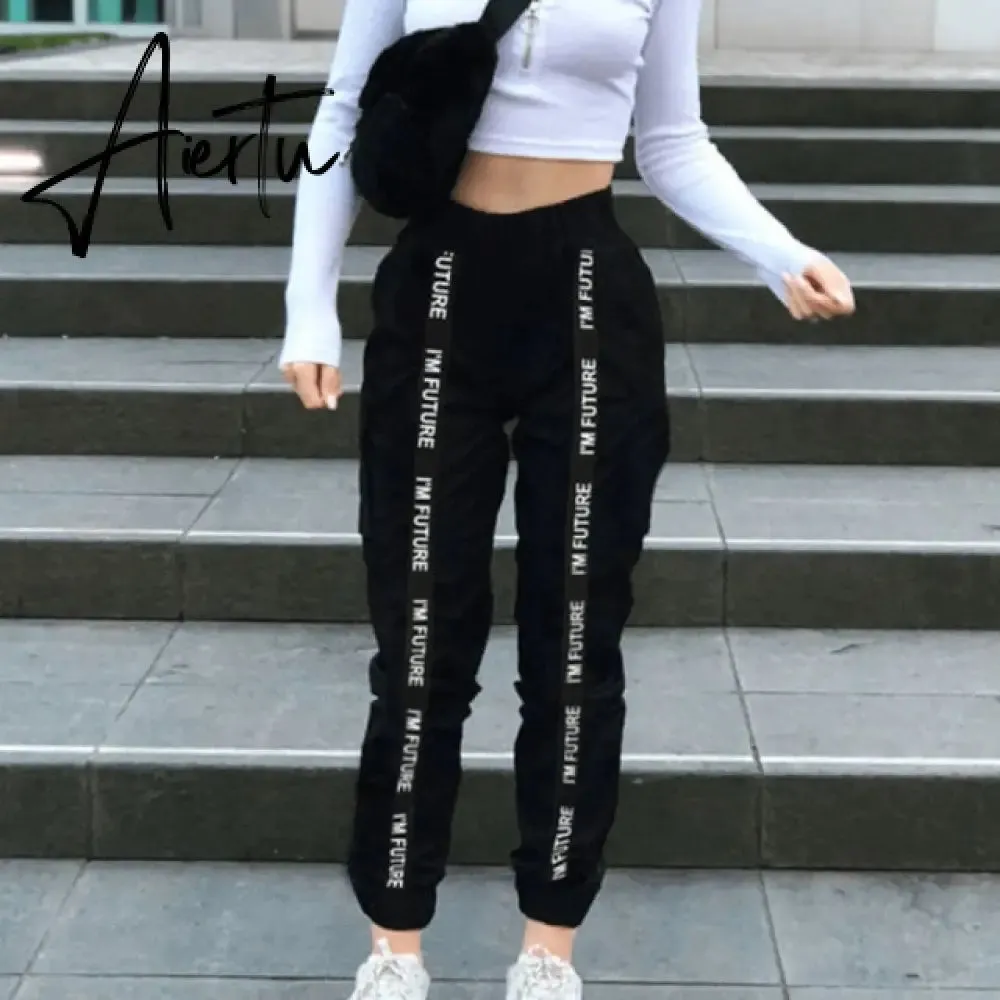 Aiertu Harajuku Joggers Wide Leg SweatPants Women Trousers High Waist Pants Streetwear Korean Casual Pant Femme Fall New