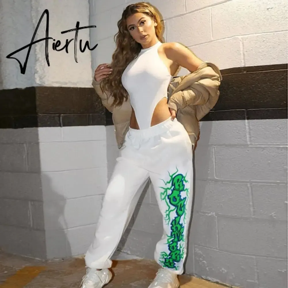 Aiertu Harajuku Joggers Wide Leg SweatPants Women Trousers High Waist Pants Streetwear Korean Casual Pant Femme Fall New