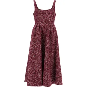 Alessandra Rich midi dress in tweed with sequ