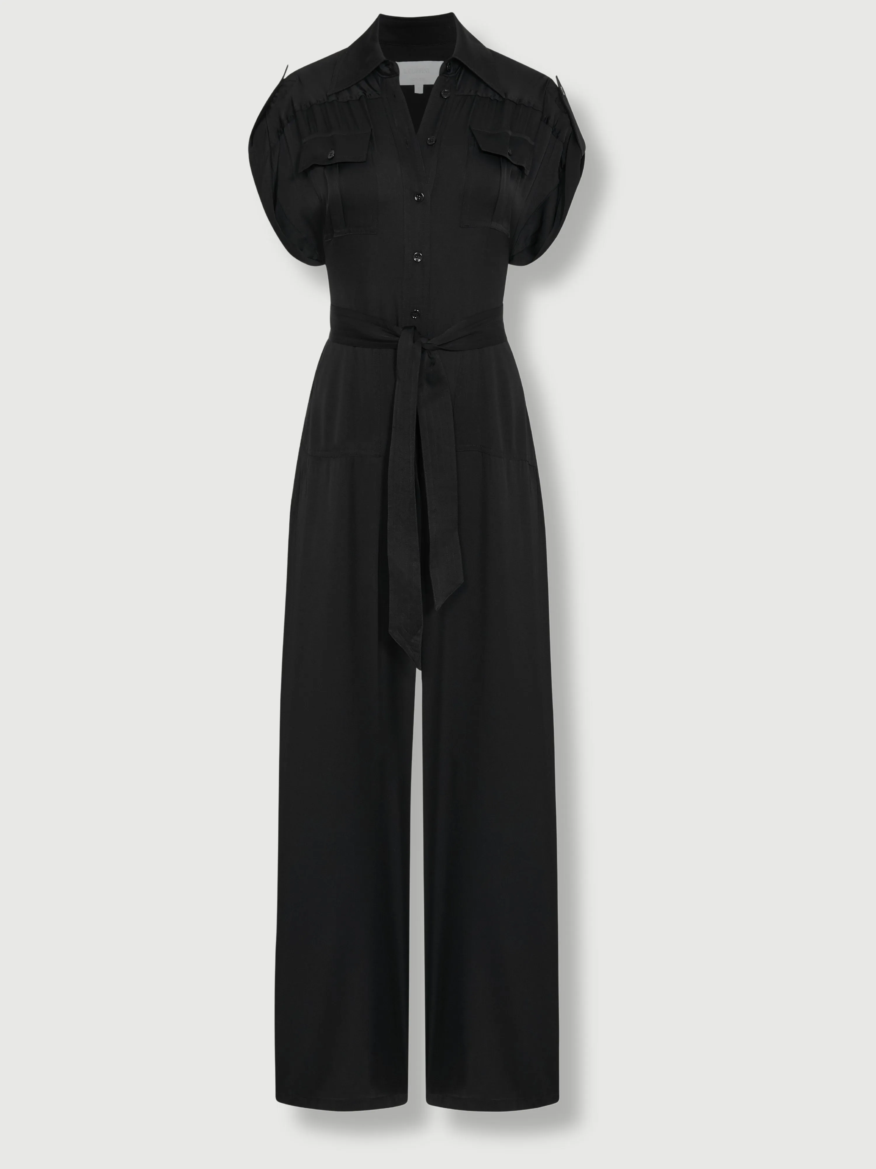 Amalfi Silk Jumpsuit Black