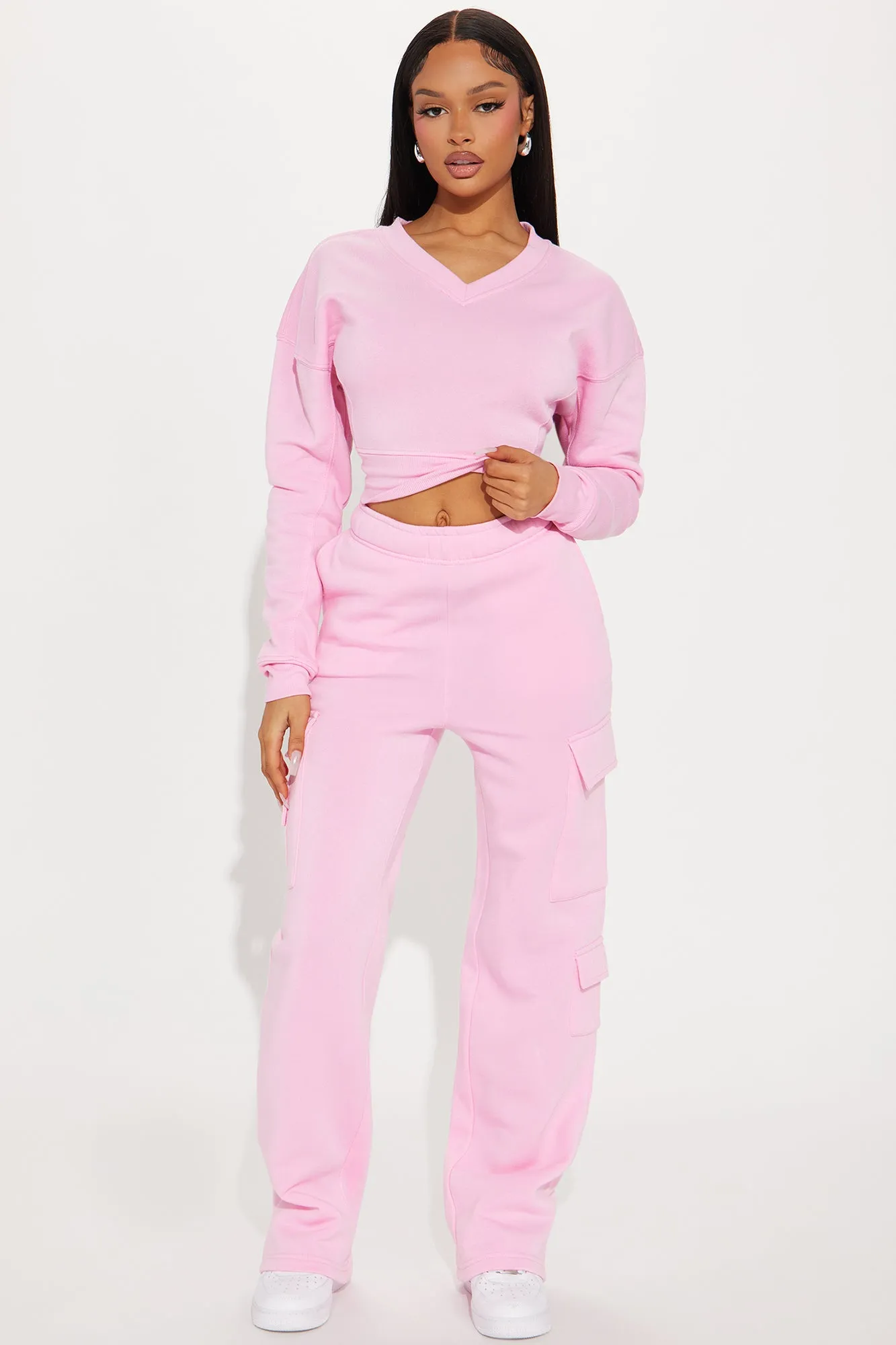 Anais Wide Leg Lounge Pant - Pink