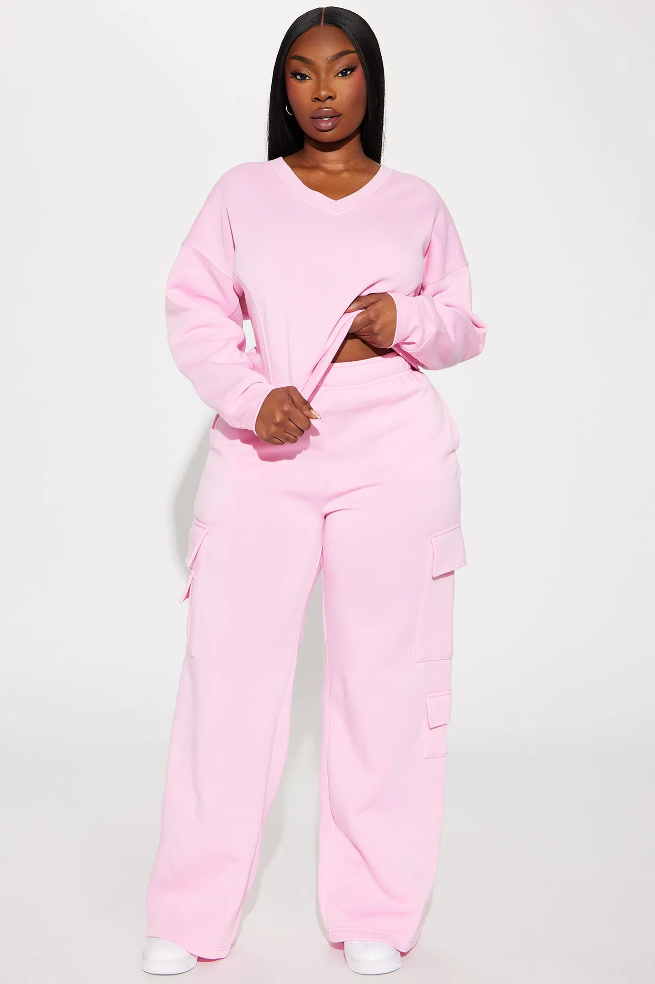 Anais Wide Leg Lounge Pant - Pink