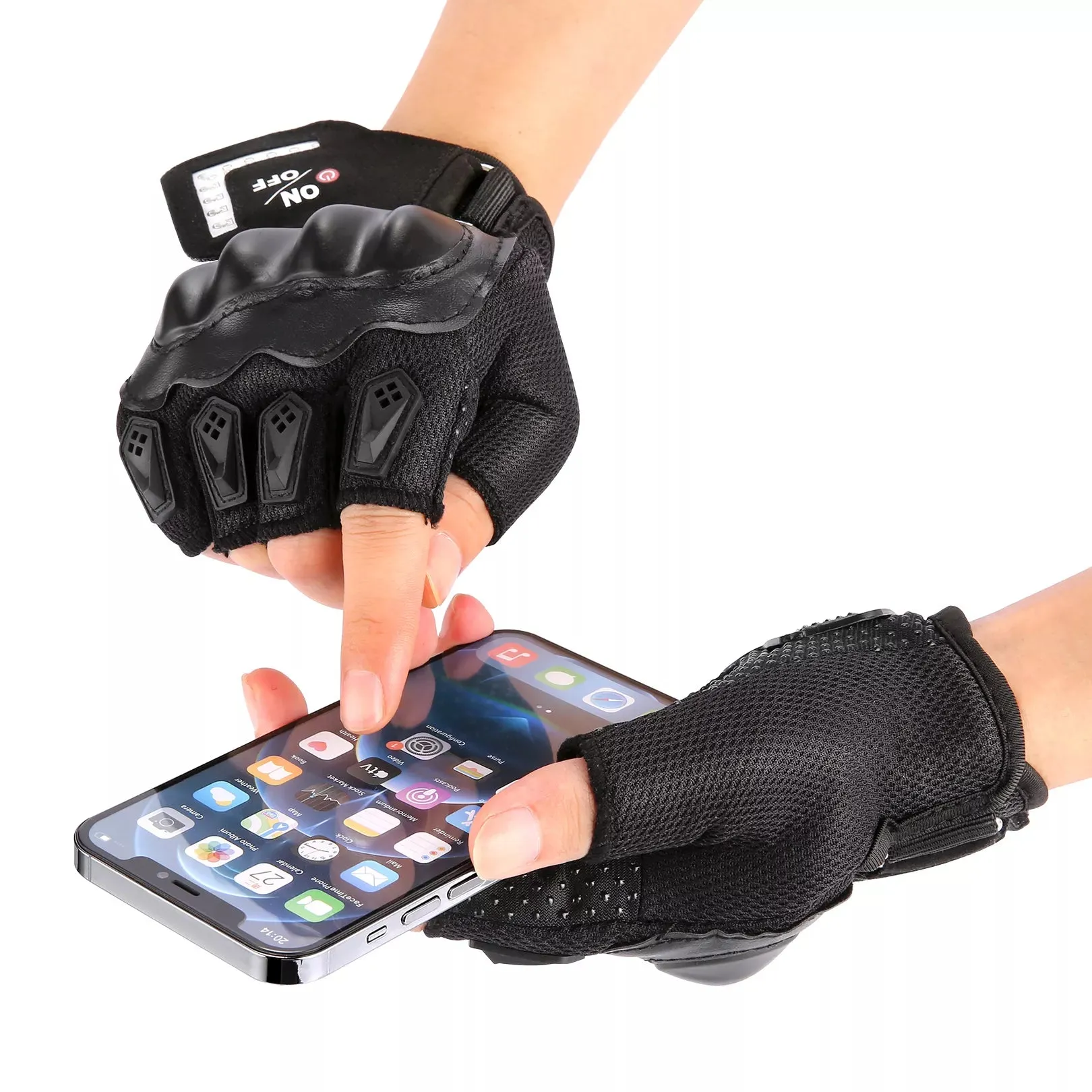 Auto Sensing Cycling Knitted Gloves