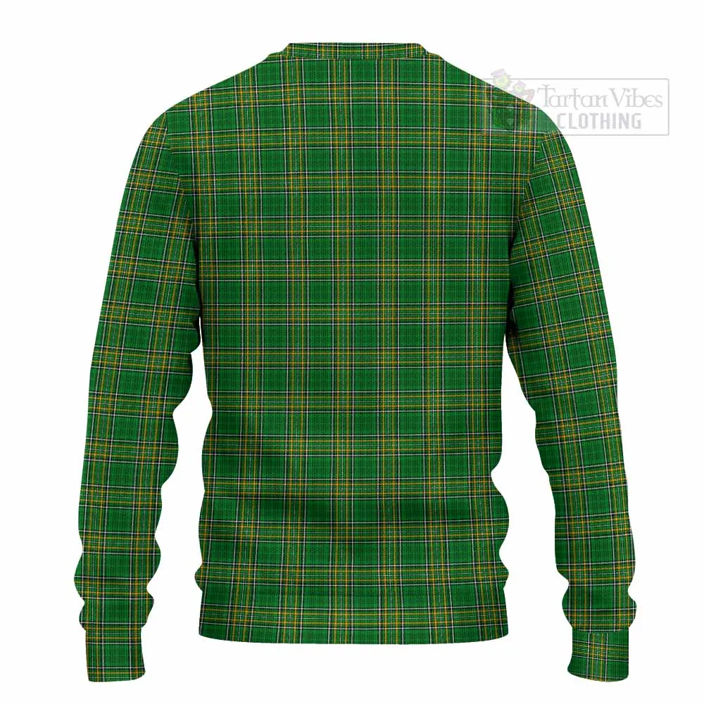 Aylmer Irish Clan Tartan Knitted Sweater with Coat of Arms