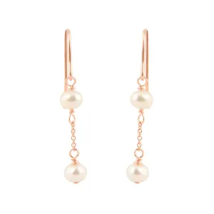 Belle Rose Gold Bridal Earrings