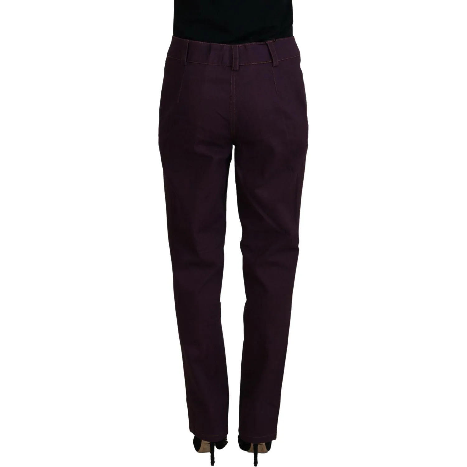 BENCIVENGA Elegant Tapered Purple Cotton Pants