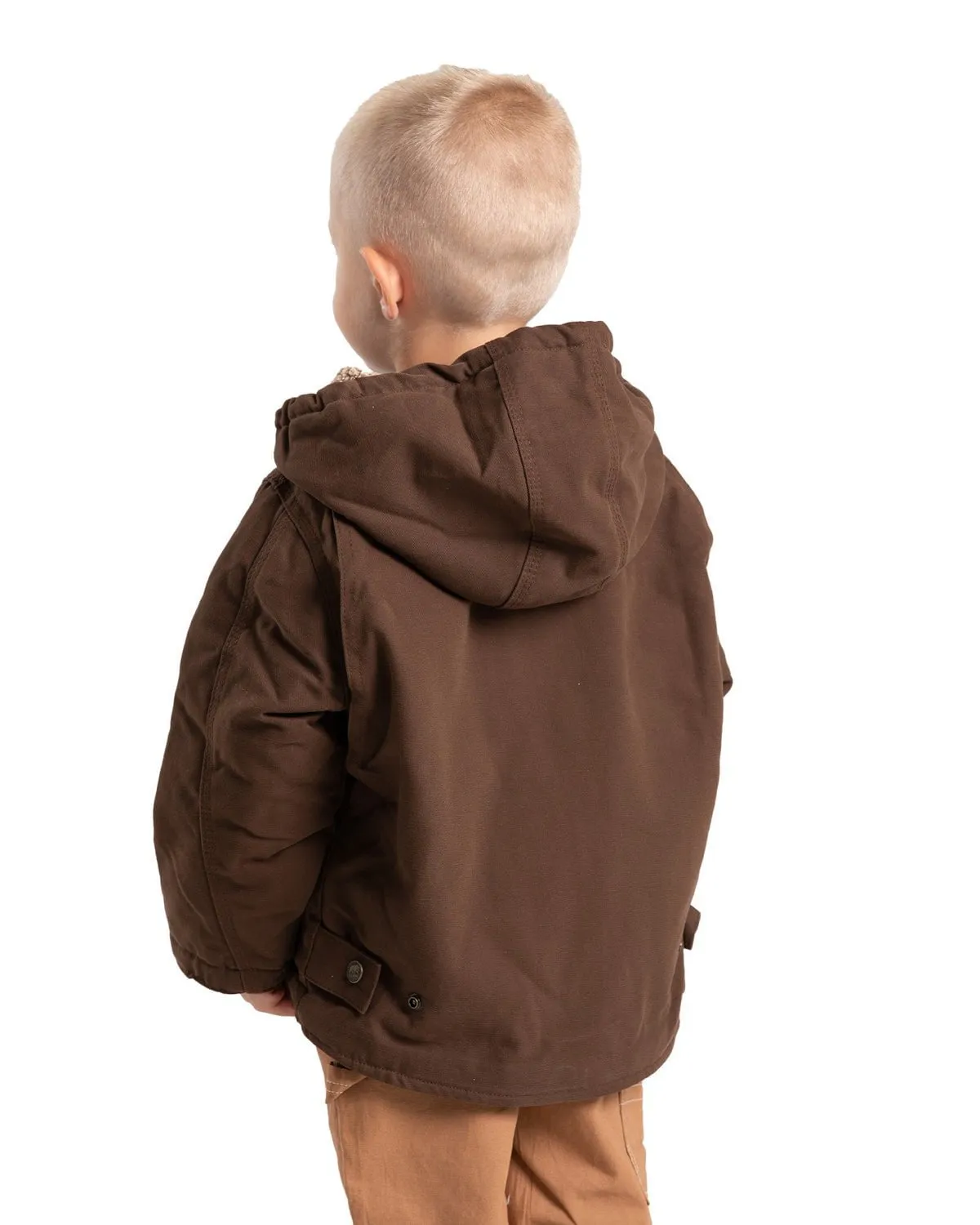 Berne Toddler Unisex Sherpa-Lined Softstone Hooded Bark 100% Cotton Jacket