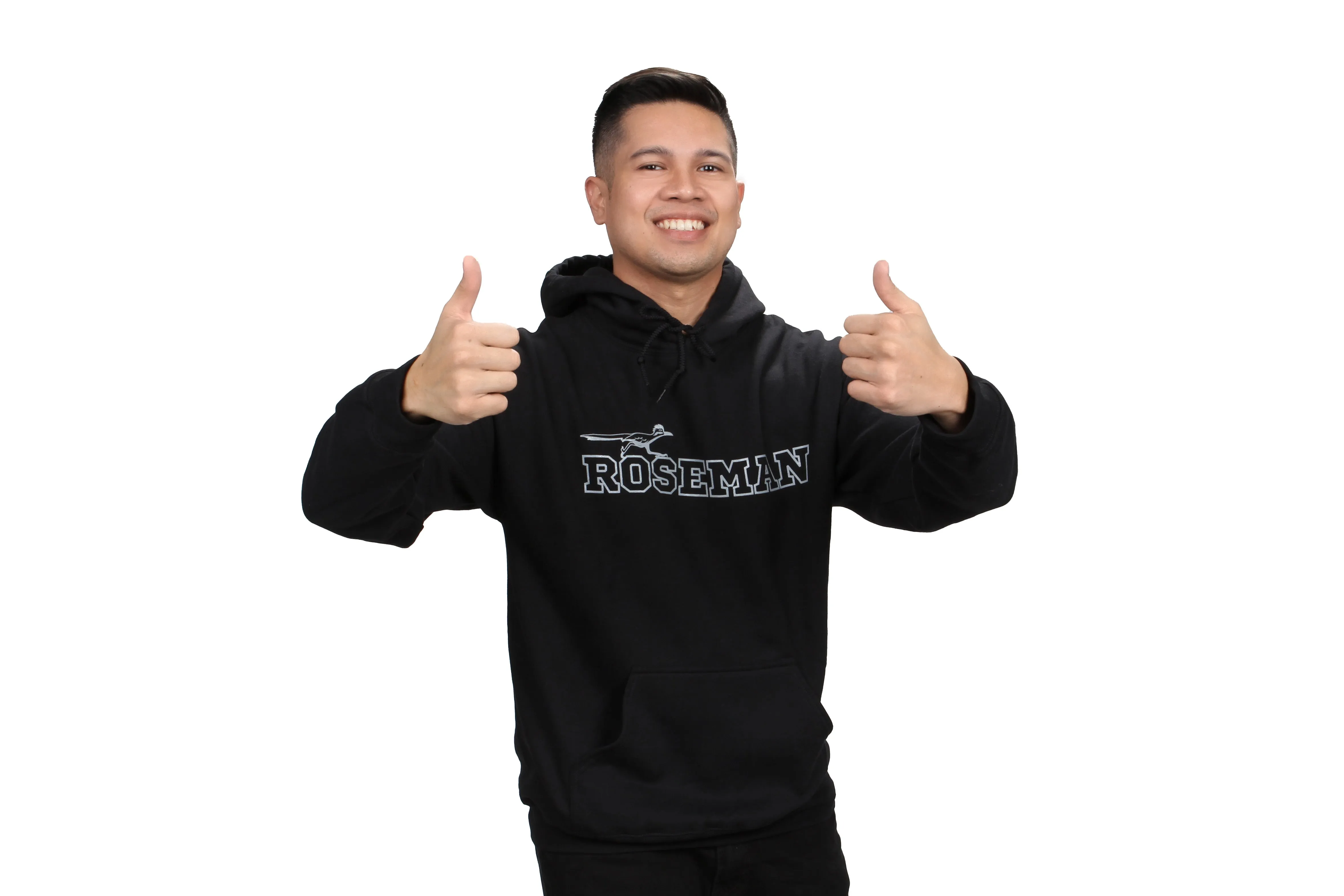 Black Hoodie with the Running Roadrunner Logo