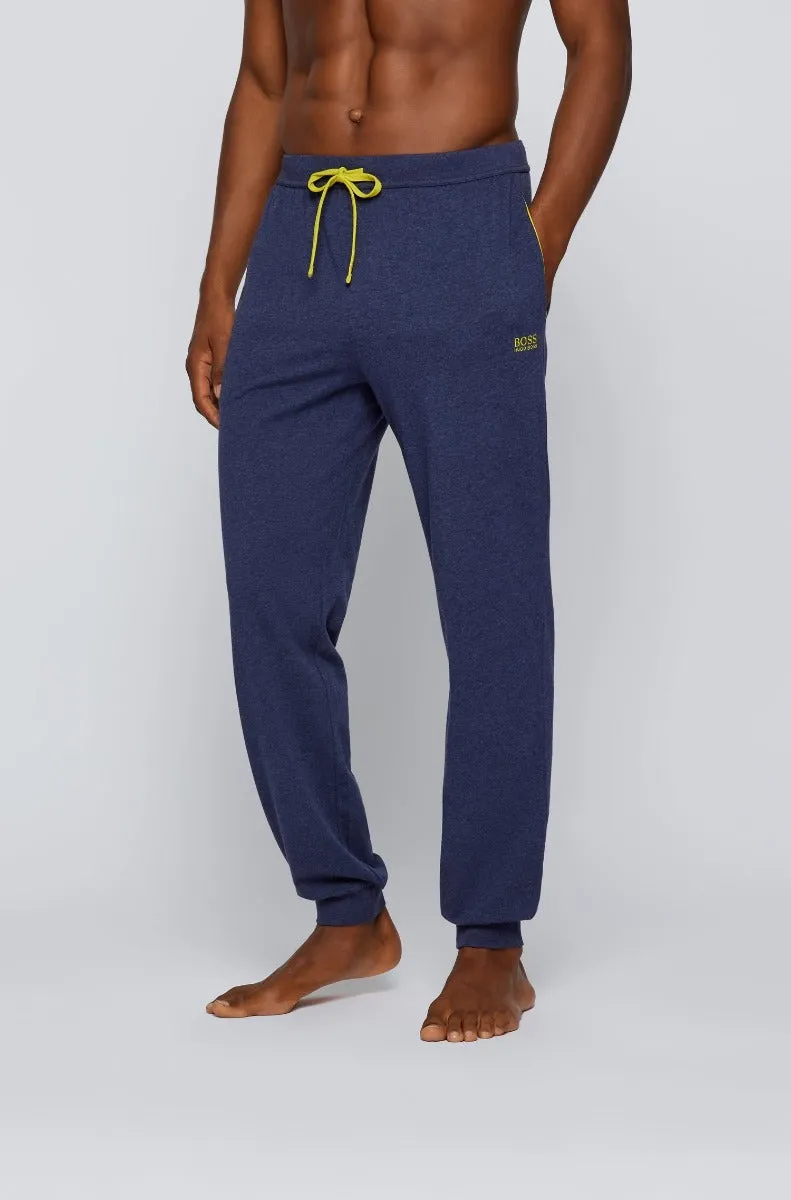 BOSS Mix & Match Sweatpant in Navy Marle & Lime Green Trim