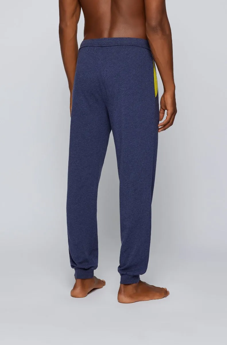 BOSS Mix & Match Sweatpant in Navy Marle & Lime Green Trim