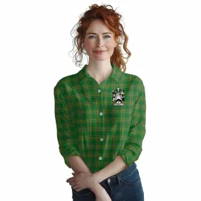 Bray Irish Clan Tartan Women's Casual Shirt with Coat of Arms