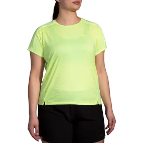 Brooks | Sprint Free Short Sleeve 2.0 | Women's | Light Lime/Interval Gradient