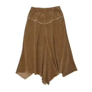 Camel Corduroy Midi Skirt