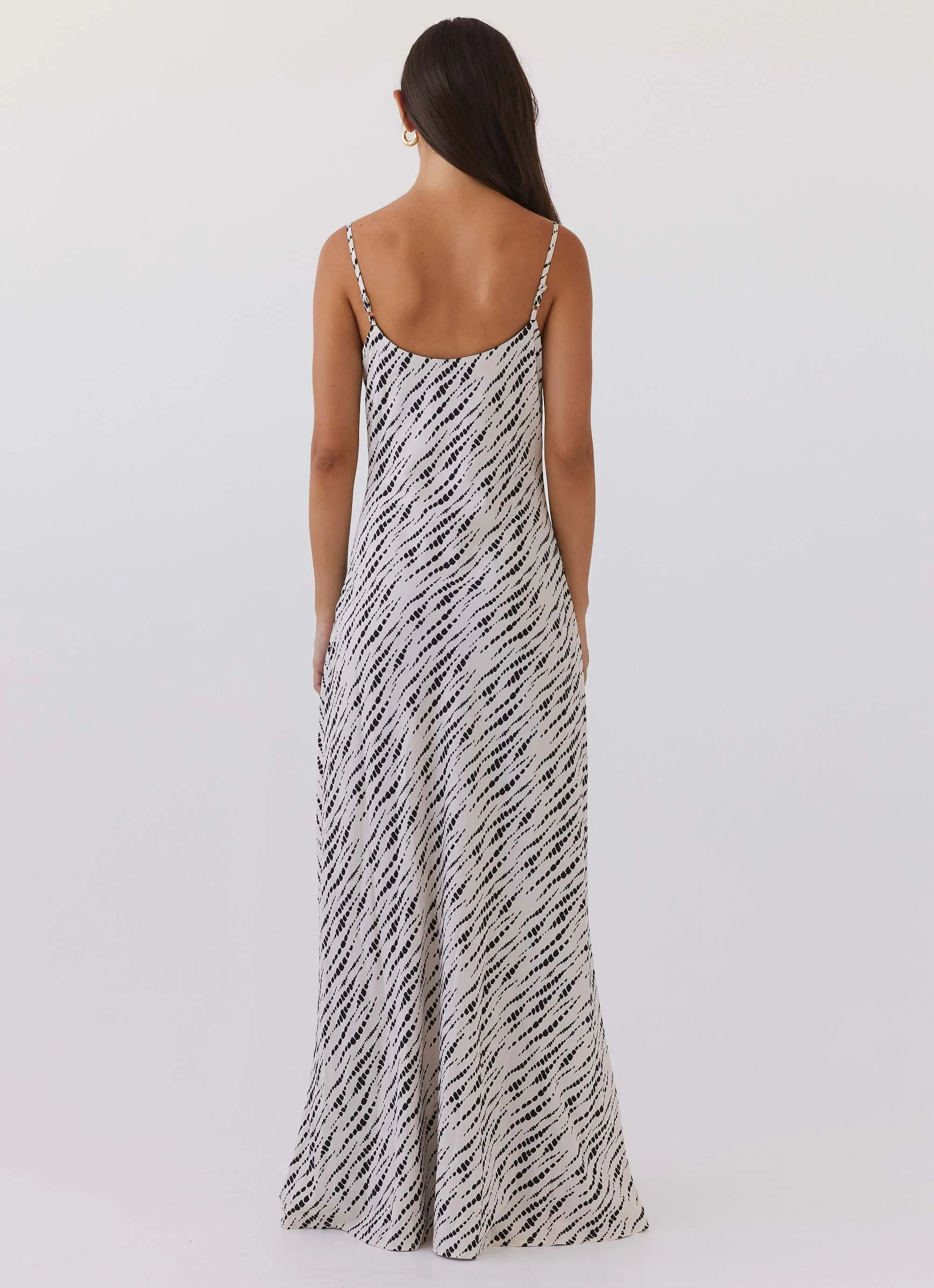 Carol Maxi Slip Dress - Pebble