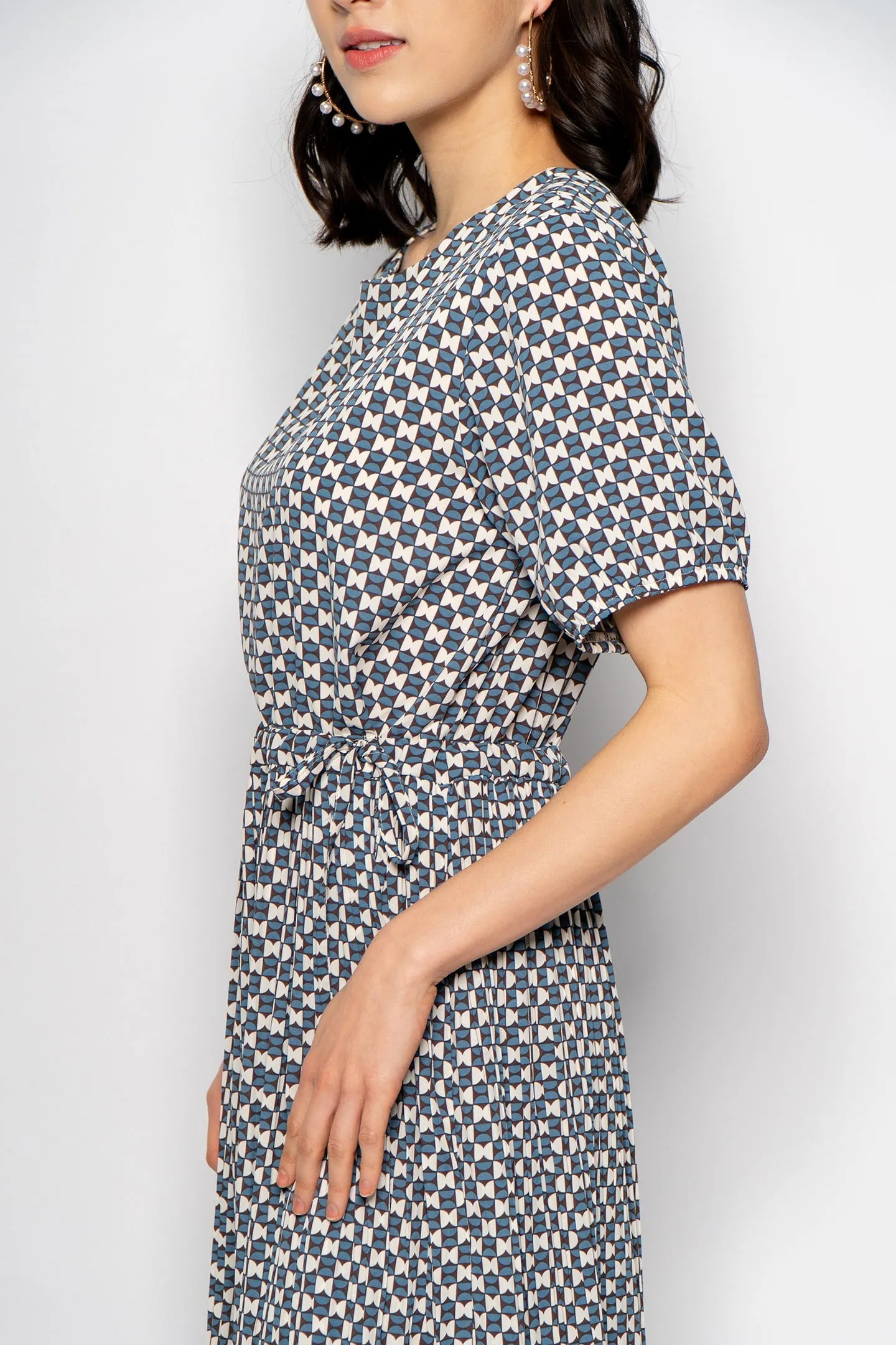 Colle Dress in Blue Pattern