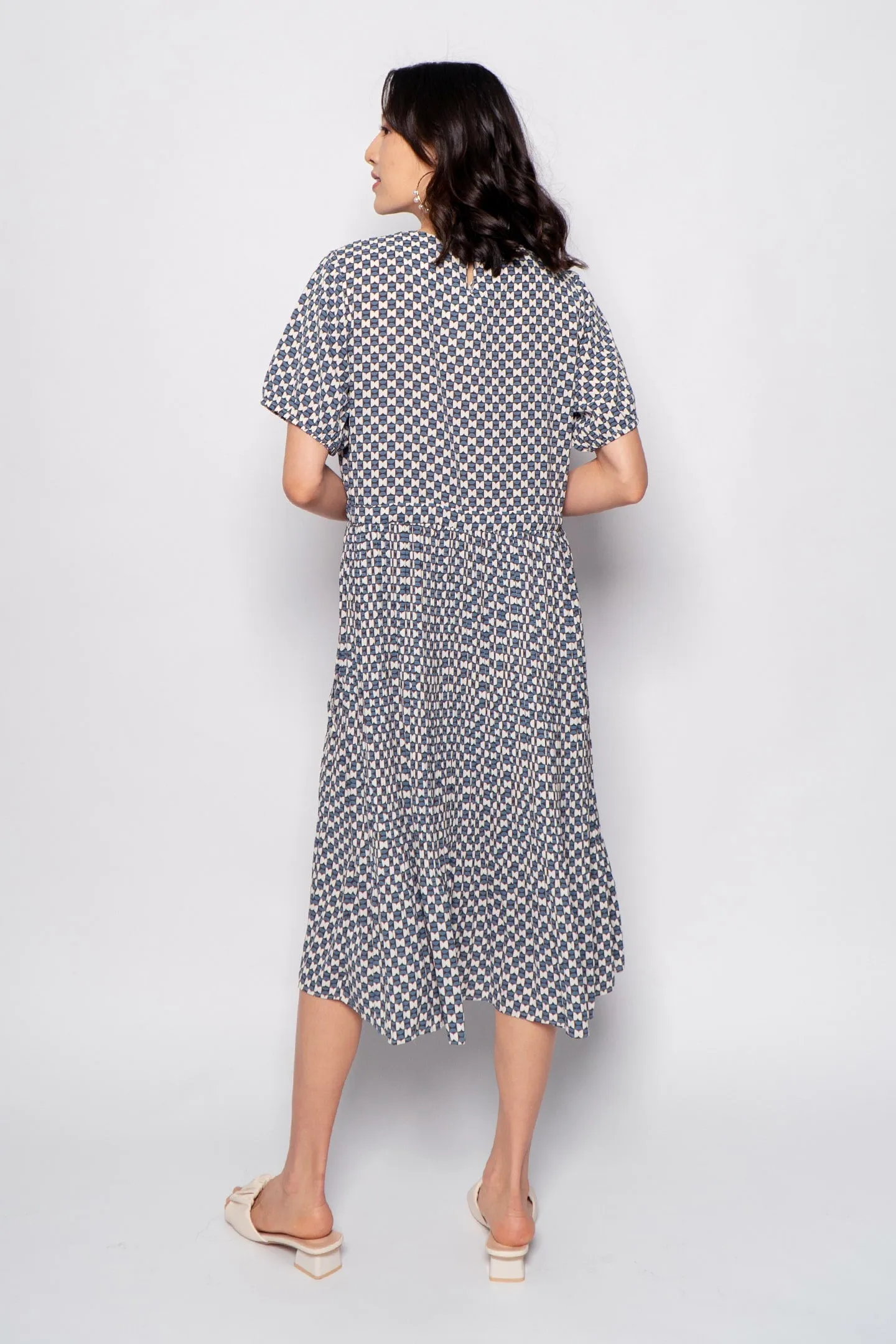 Colle Dress in Blue Pattern