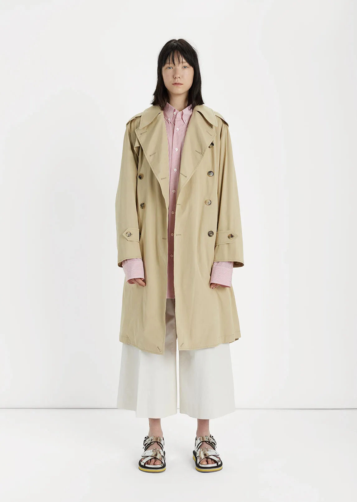 Convertible Popeline Trench Dress