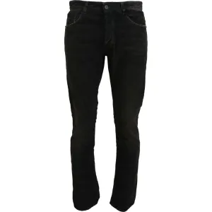 Costume National Stylish Gray Corduroy Denim Jeans