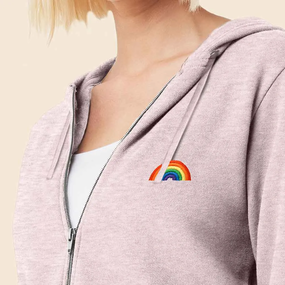 Dalix Rainbow Washed Zip Hoodie