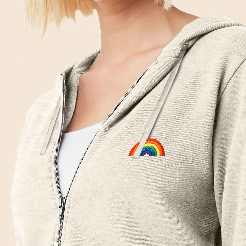 Dalix Rainbow Washed Zip Hoodie