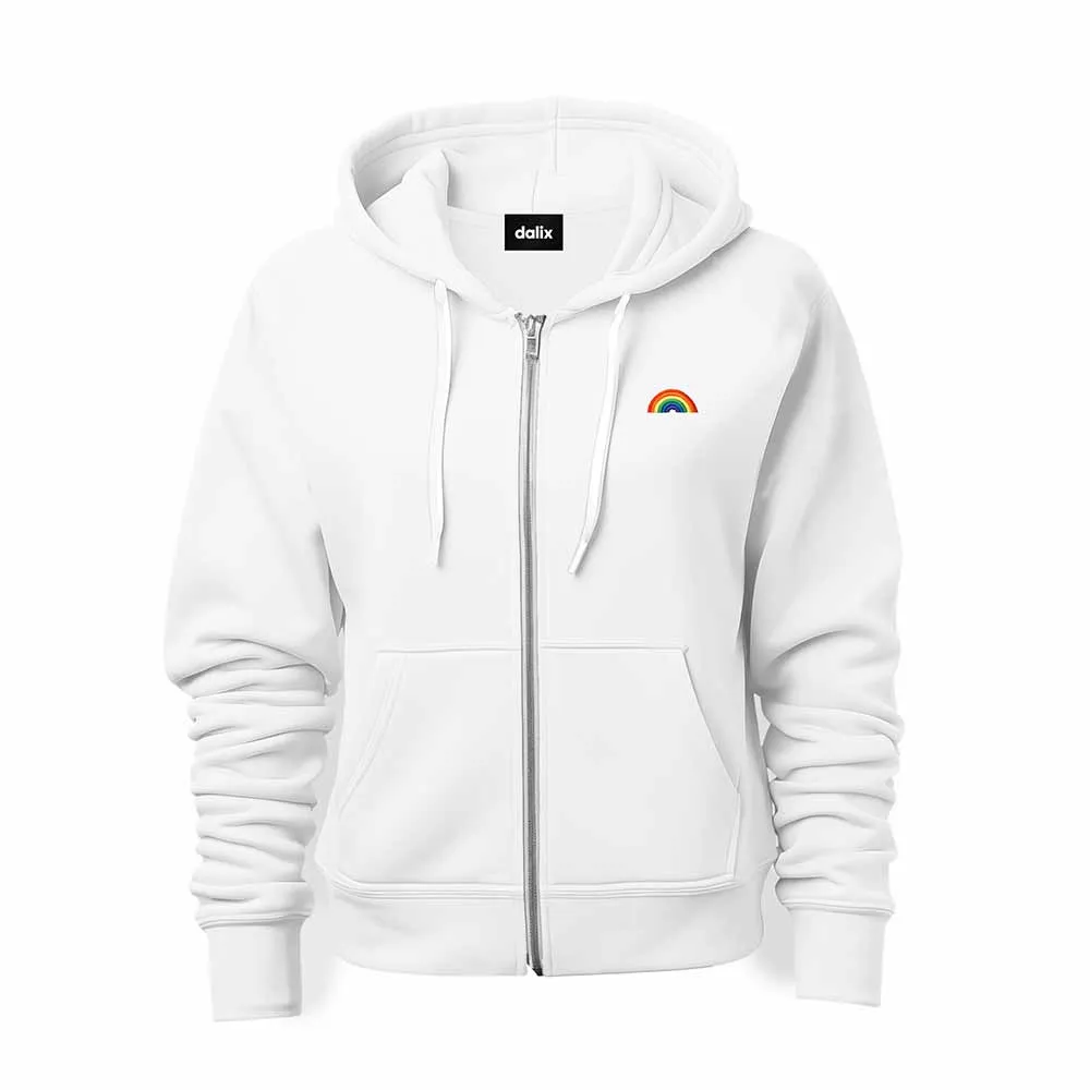 Dalix Rainbow Zip Hoodie