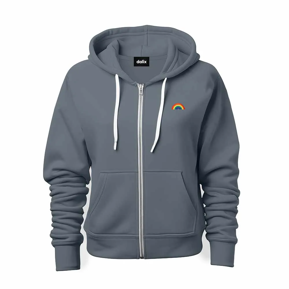 Dalix Rainbow Zip Hoodie