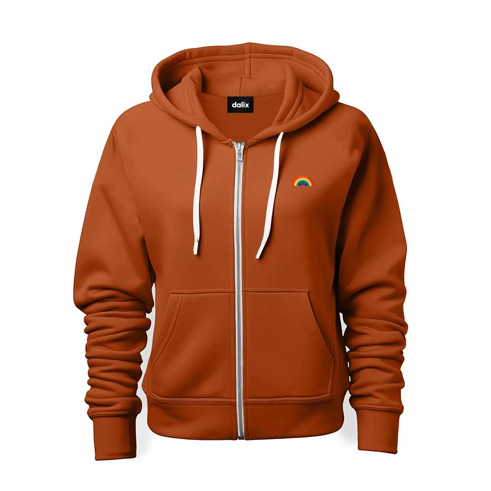 Dalix Rainbow Zip Hoodie