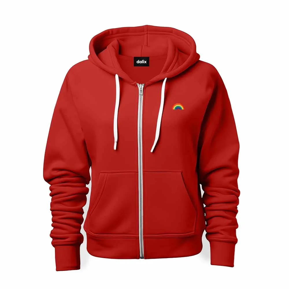 Dalix Rainbow Zip Hoodie