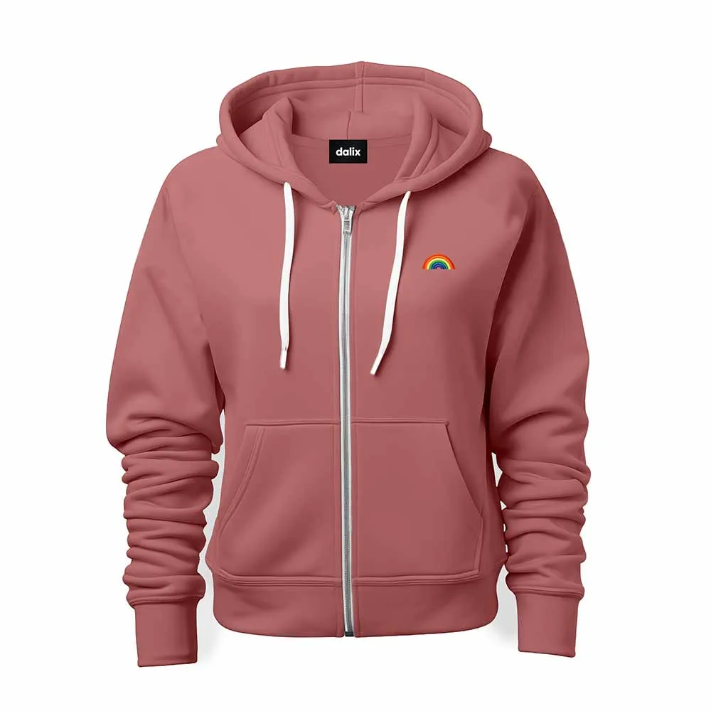 Dalix Rainbow Zip Hoodie