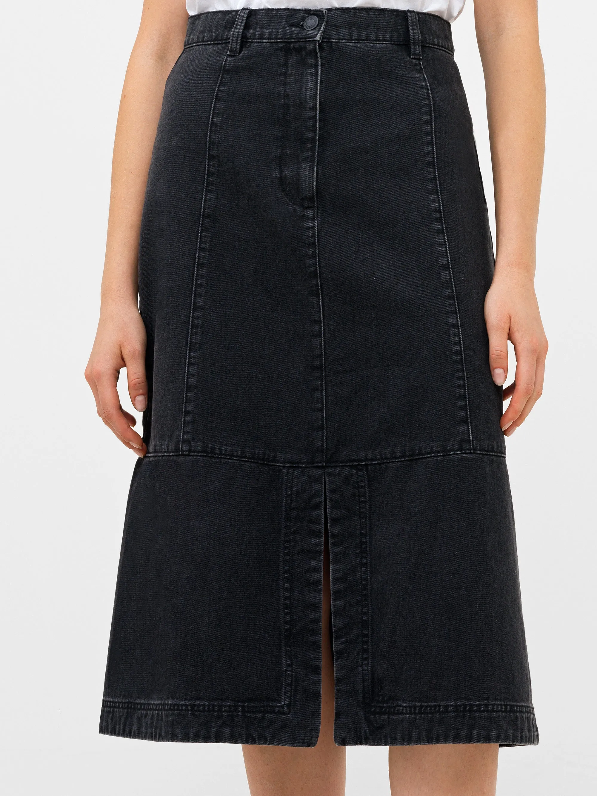 Denver Denim Midi Skirt