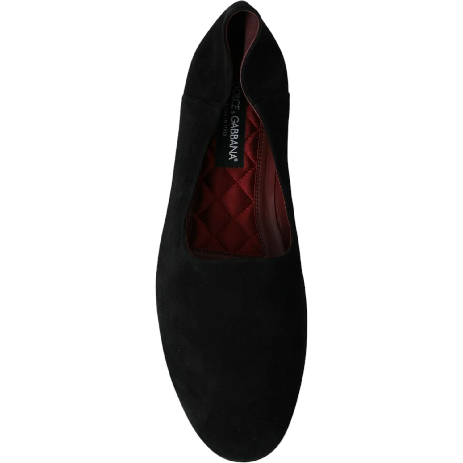 Dolce & Gabbana Black Suede Loafers Formal Dress Slip On Shoes