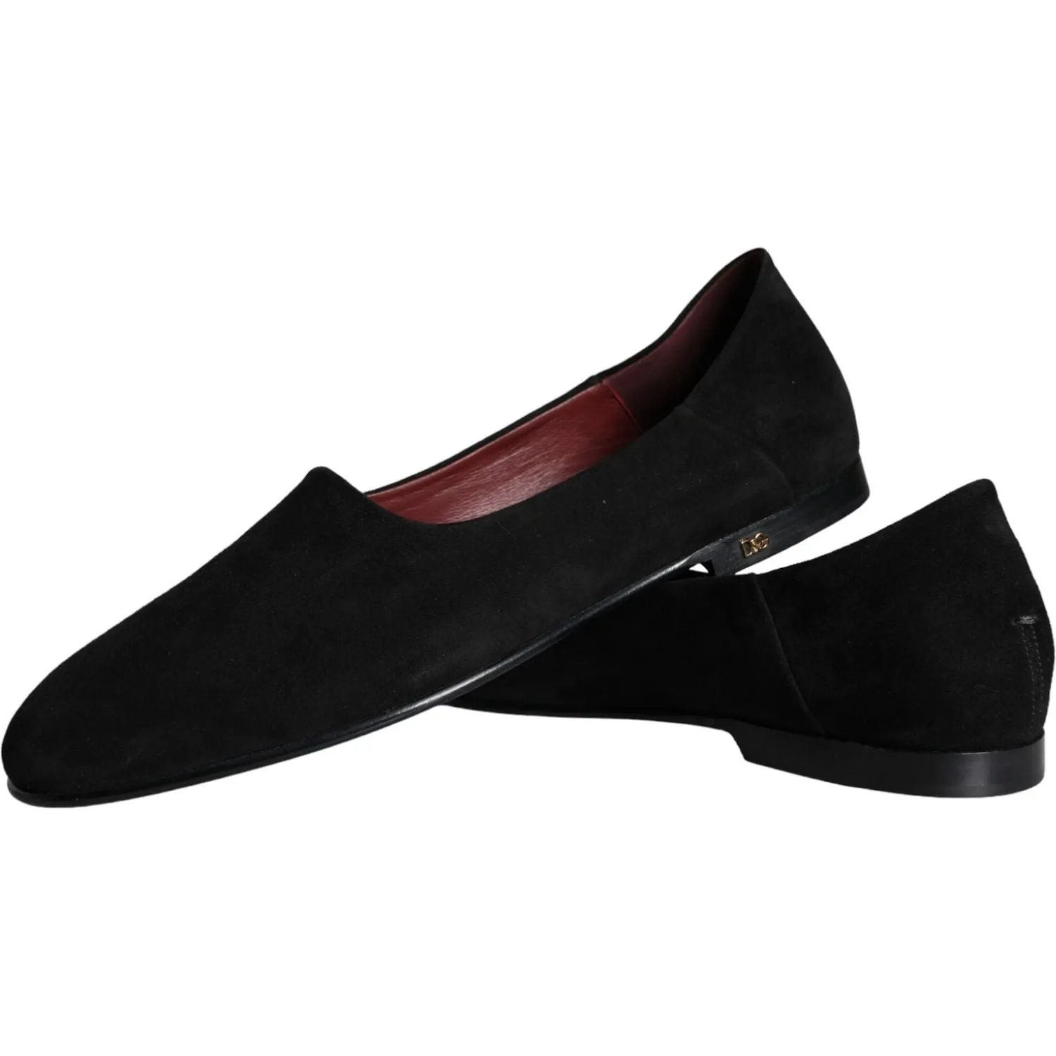 Dolce & Gabbana Black Suede Loafers Formal Slip On Shoes