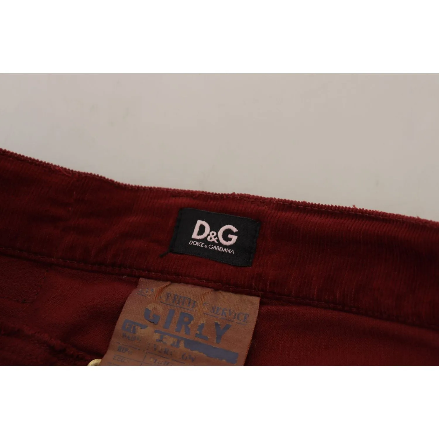 Dolce & Gabbana Chic Maroon Corduroy Pants