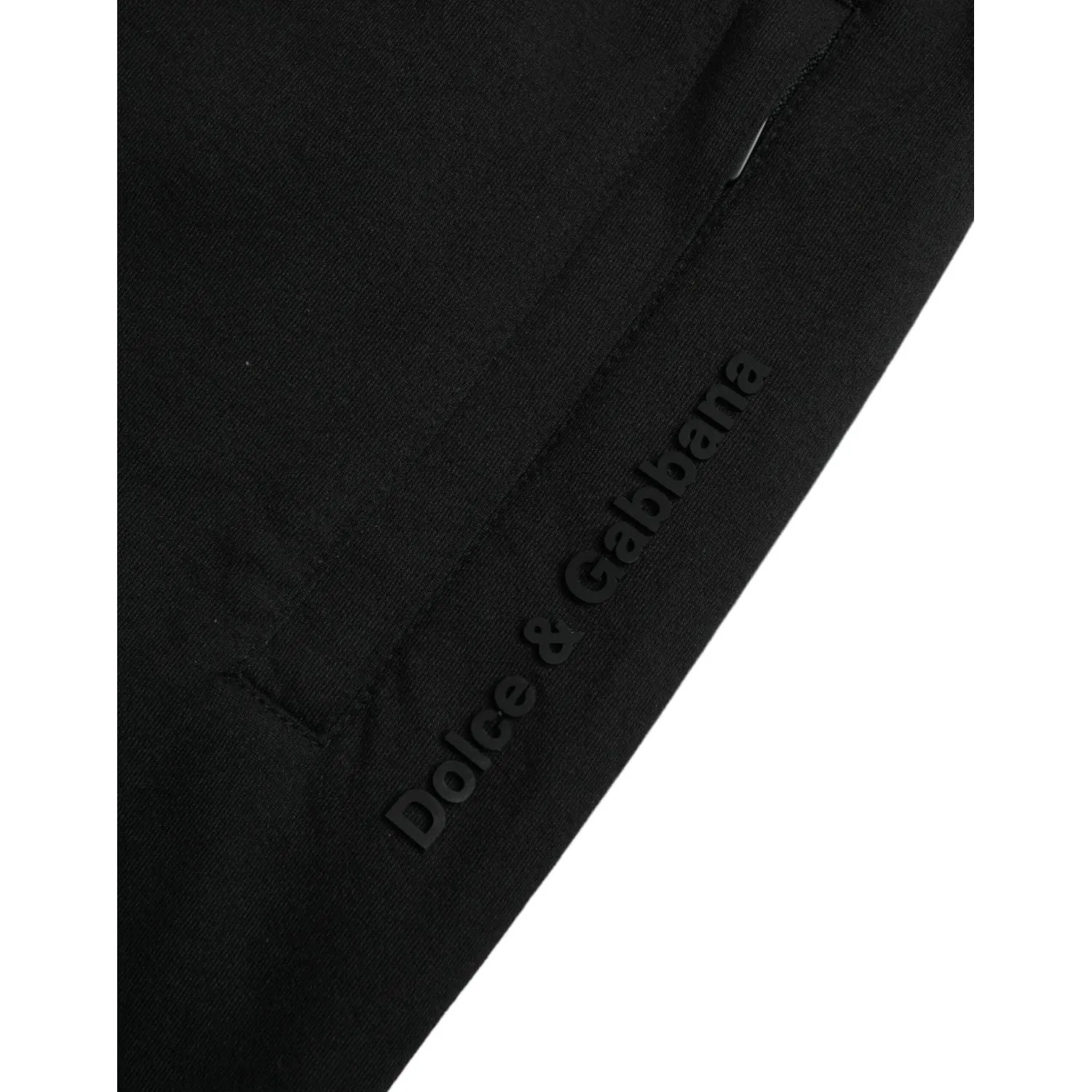 Dolce & Gabbana Elegant Black Jogger Pants - Cotton & Nylon Blend