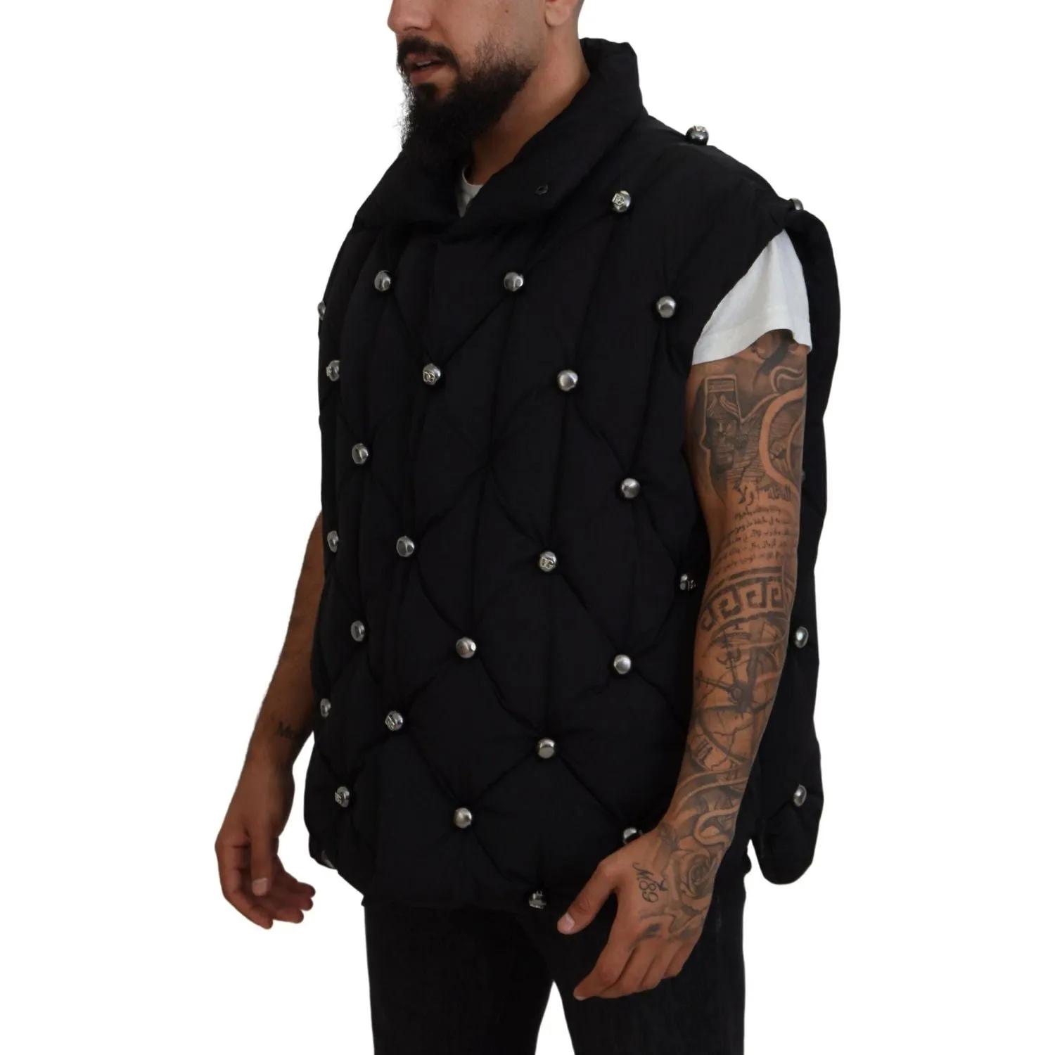 Dolce & Gabbana Elegant Black Sleeveless Vest Jacket