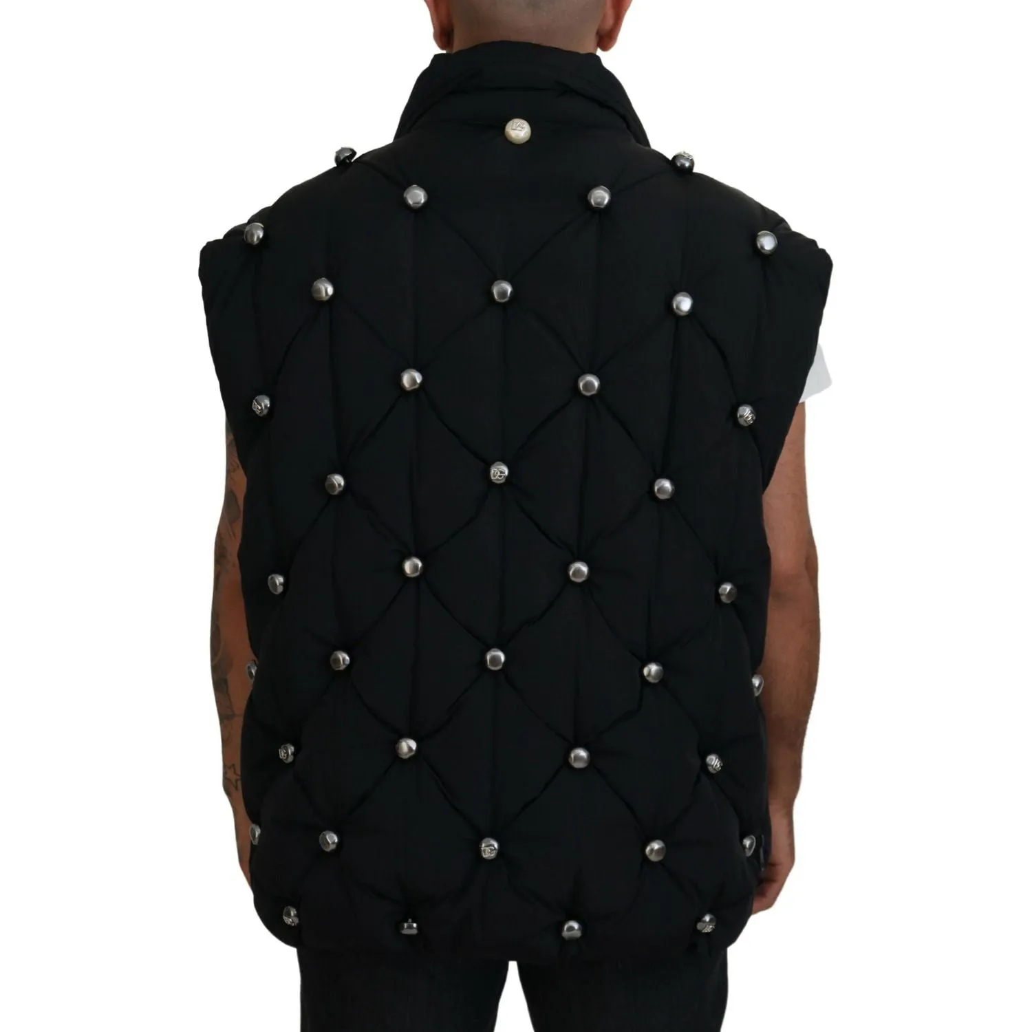 Dolce & Gabbana Elegant Black Sleeveless Vest Jacket