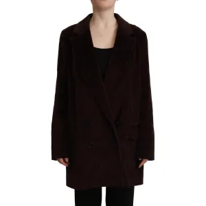 Dolce & Gabbana Elegant Burgundy Double-Breasted Trench Coat