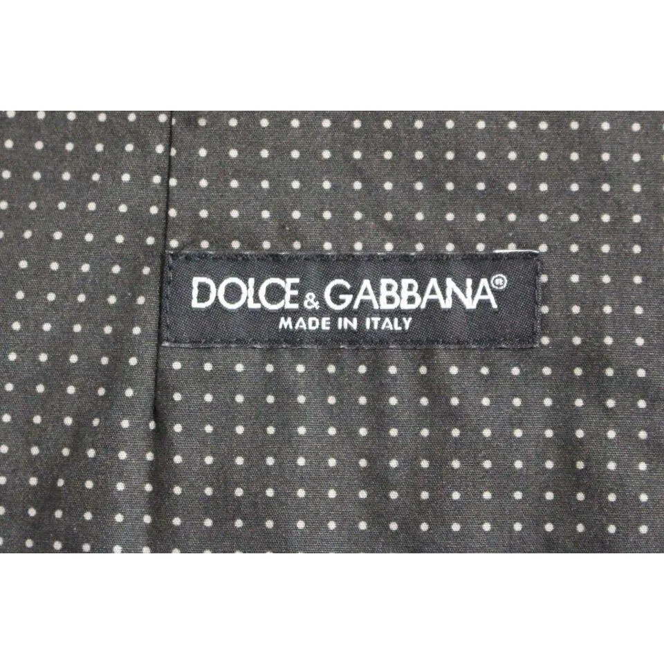 Dolce & Gabbana Elegant Gray Cotton Dress Vest