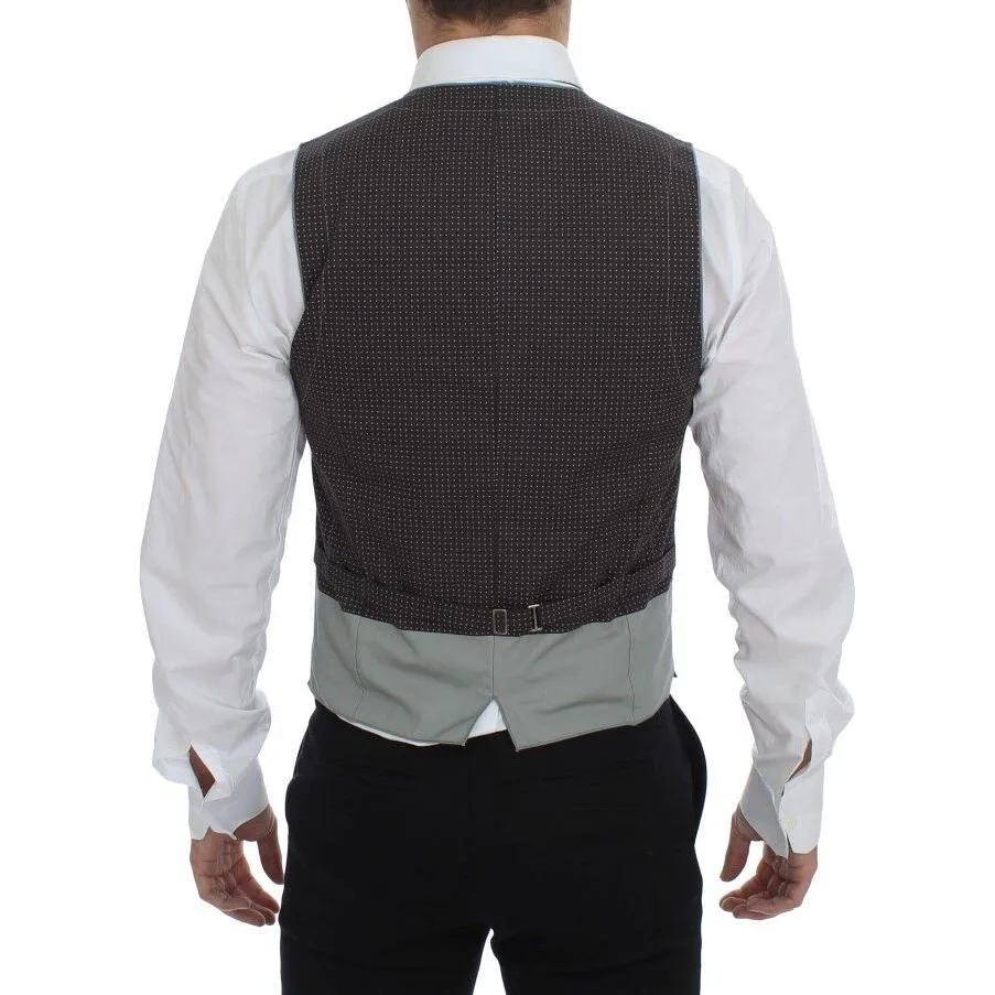 Dolce & Gabbana Elegant Gray Cotton Dress Vest