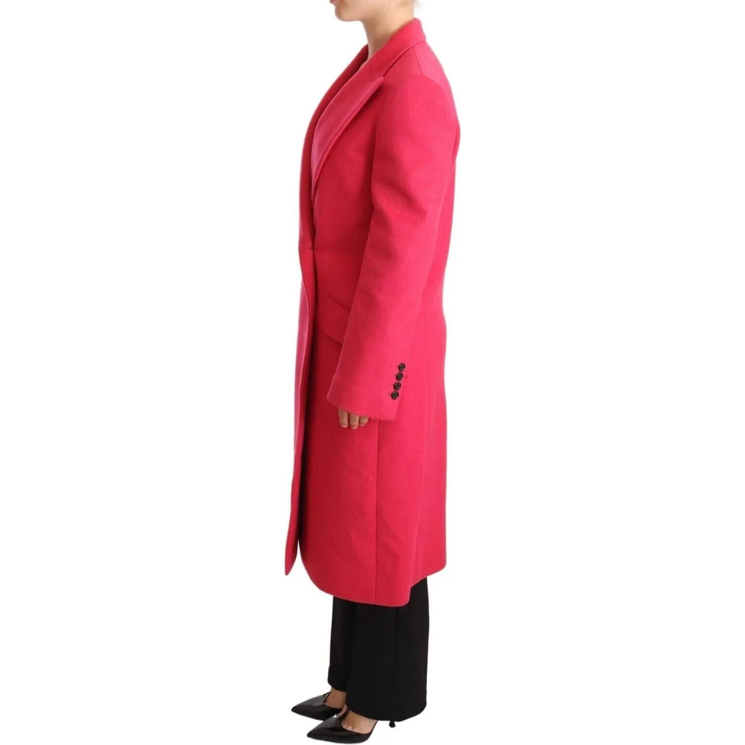 Dolce & Gabbana Elegant Pink Wool-Cashmere Coat