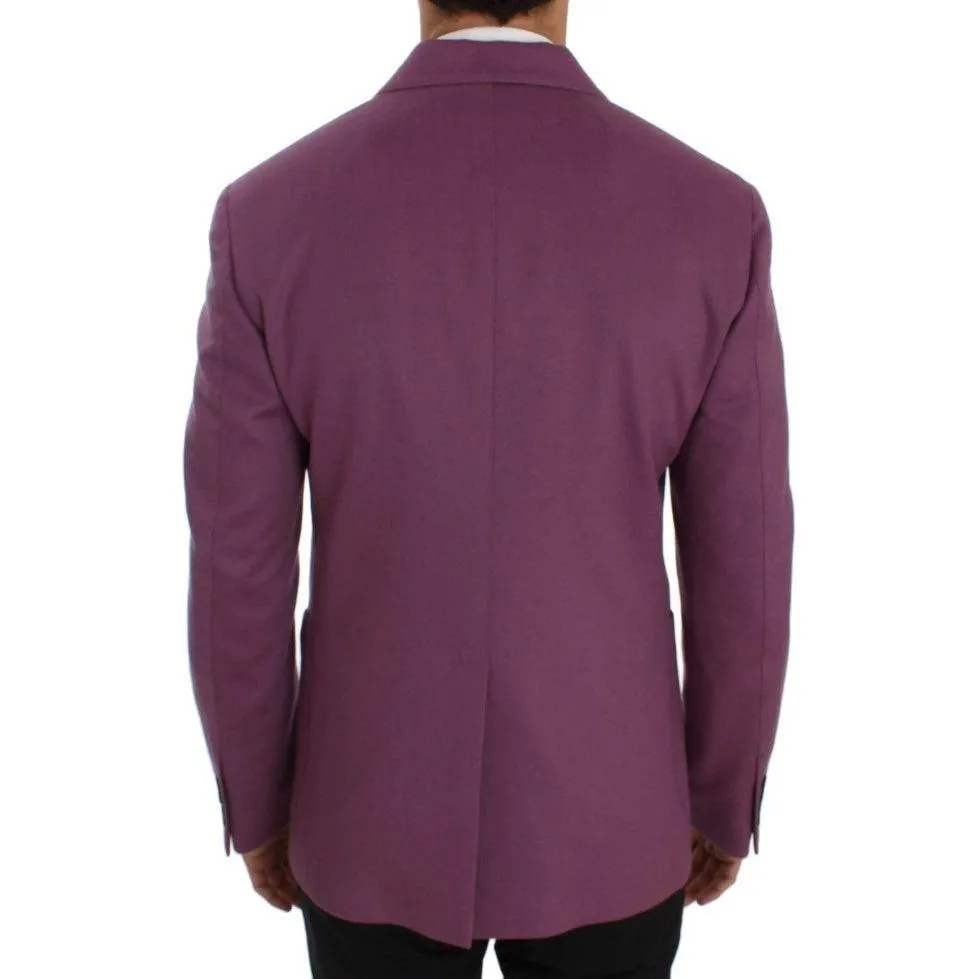 Dolce & Gabbana Elegant Purple Cashmere-Silk Blend Blazer