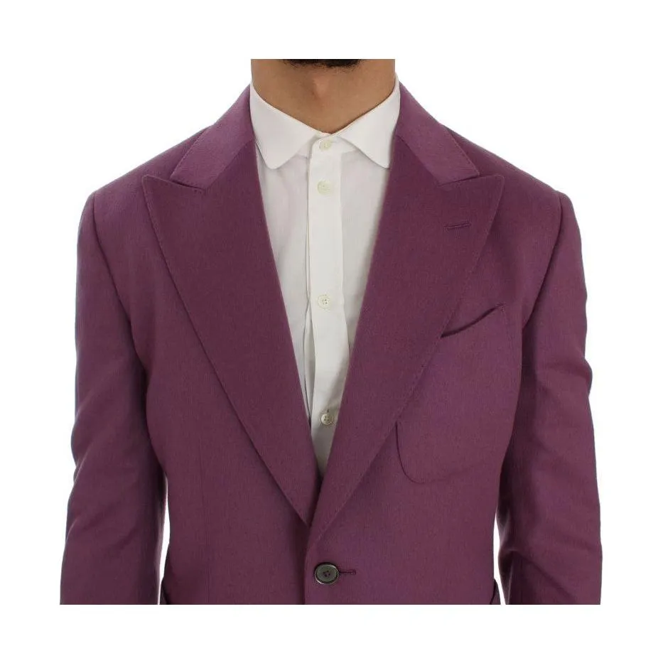 Dolce & Gabbana Elegant Purple Cashmere-Silk Blend Blazer