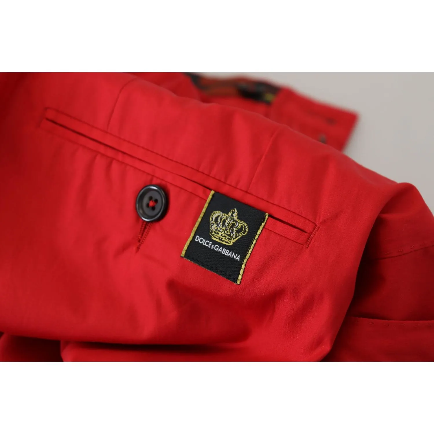 Dolce & Gabbana Elegant Slim Fit Crimson Chinos