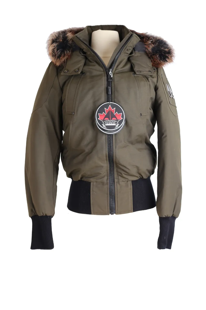 Down Filled Bomber w/ Fur Trim Hood